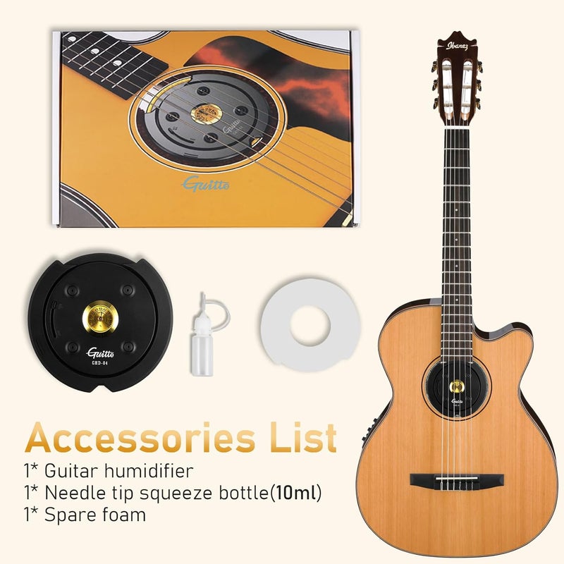 Guitto Guitar Humidifier Acoustic Soundhole Cover, 2 in 1 Humidity, Suitable for Most Standard Sound Holes (4'' to 4.3'') GHD-04 - Image 5